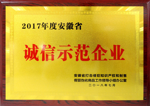 皖北煤電集團(tuán)榮獲2017年度“安徽省誠(chéng)信示范企業(yè)”稱號(hào)